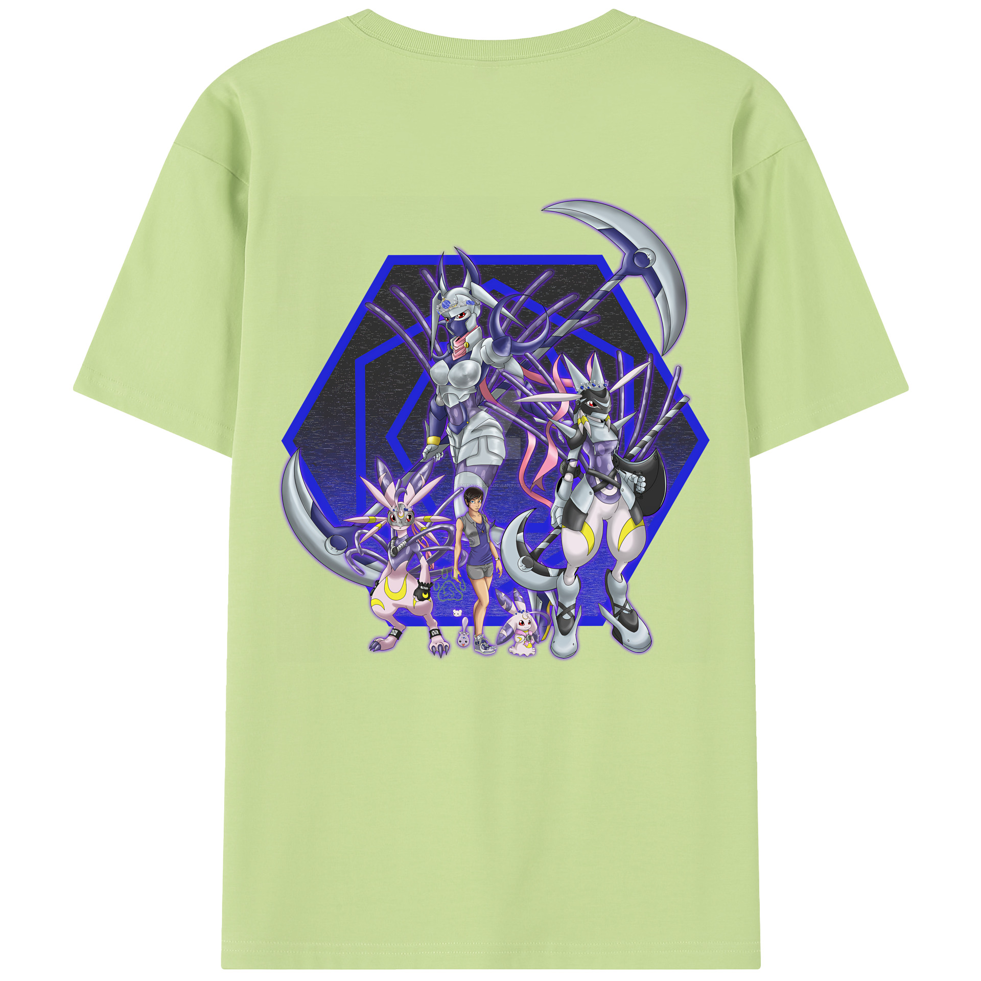 （画像用） Digimon デジタルモンスター/デジモン 綿100％半袖Tシャツ（背面プリント）